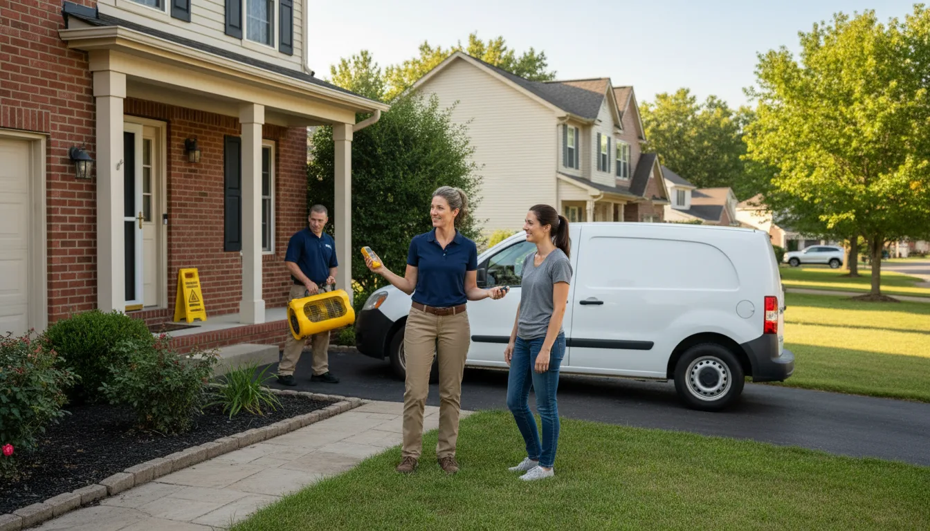 Residential water damage restoration in Davenport, NE